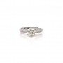 Silver Solitaire Elliptica Zircon Ring