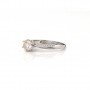 Silver Solitaire Elliptica Zircon Ring