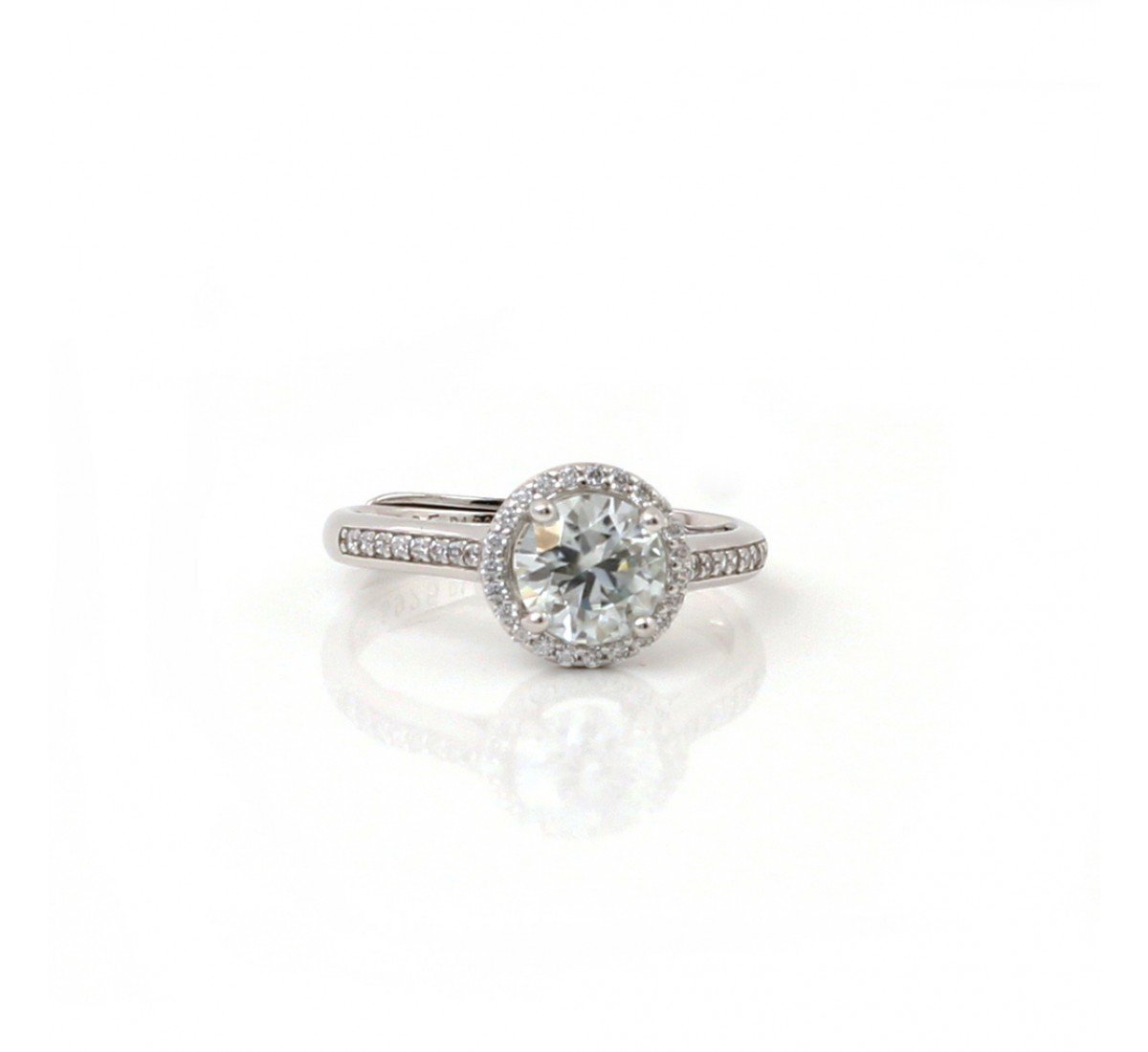 Silver Round Filigree Solitairel Ring