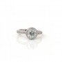 Silver Round Filigree Solitairel Ring