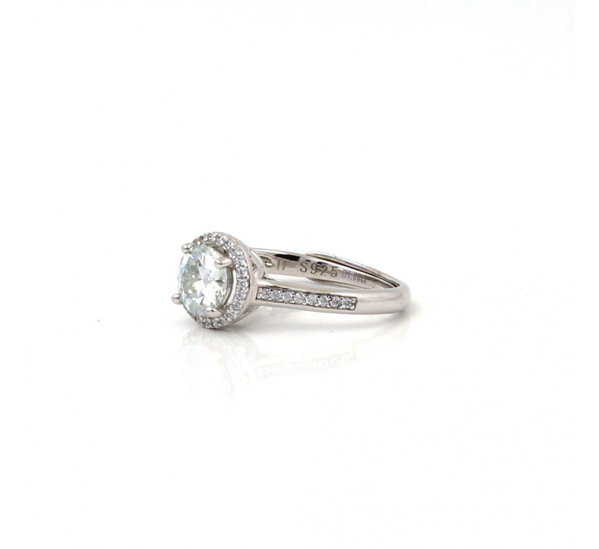 Silver Round Filigree Solitairel Ring
