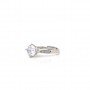 Silver Solitaire Zircon Elegant Ring
