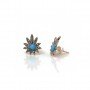 Silver Oxidised Delilah Sky Blue Zircon Studs