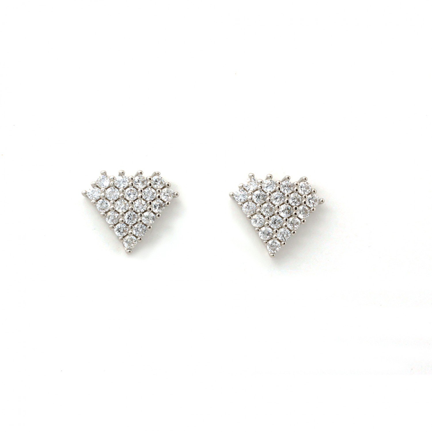 Silver Zircon Joint Hexagon Stud Silver Zircon Joint Hexagon Stud