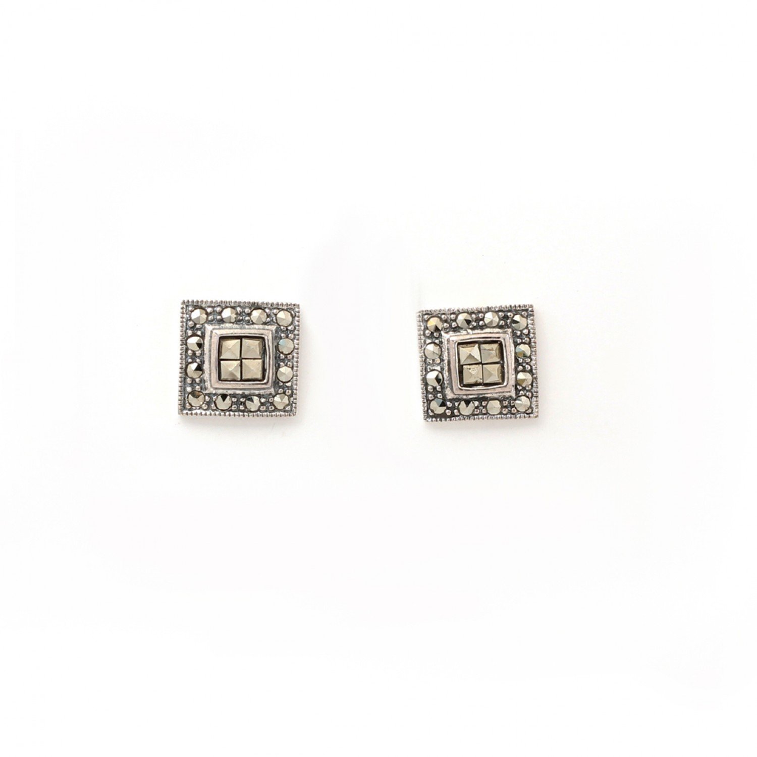 Silver Oxidised Elvia Window Studs