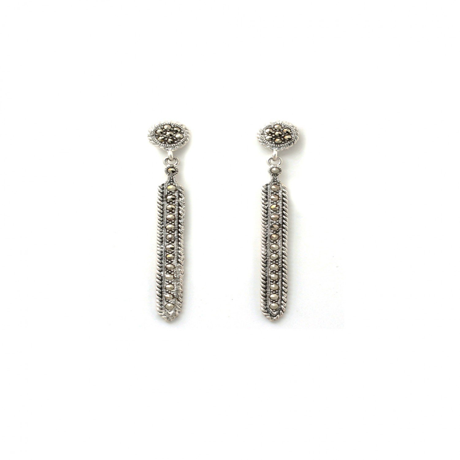 Silver Oxidised Felicia Skye Charme Earrings