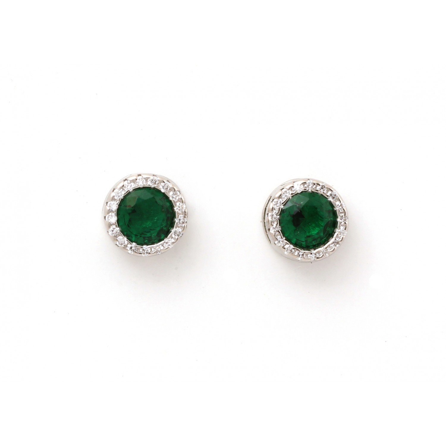 Silver Aqua Green Studs Silver Aqua Green Studs