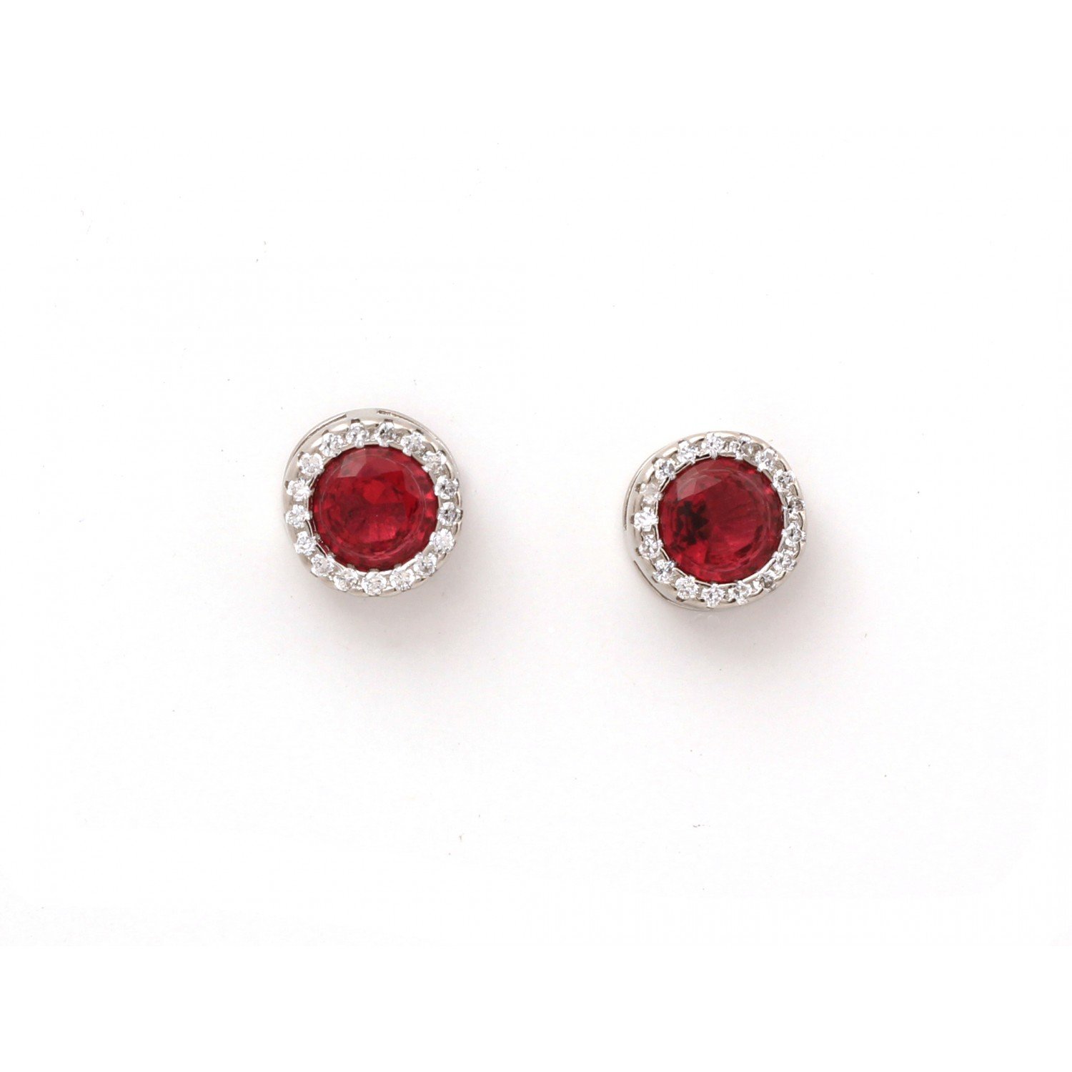 Silver Aqua Red Studs Silver Aqua Red Studs