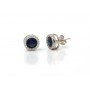 Silver Aqua Blue Studs