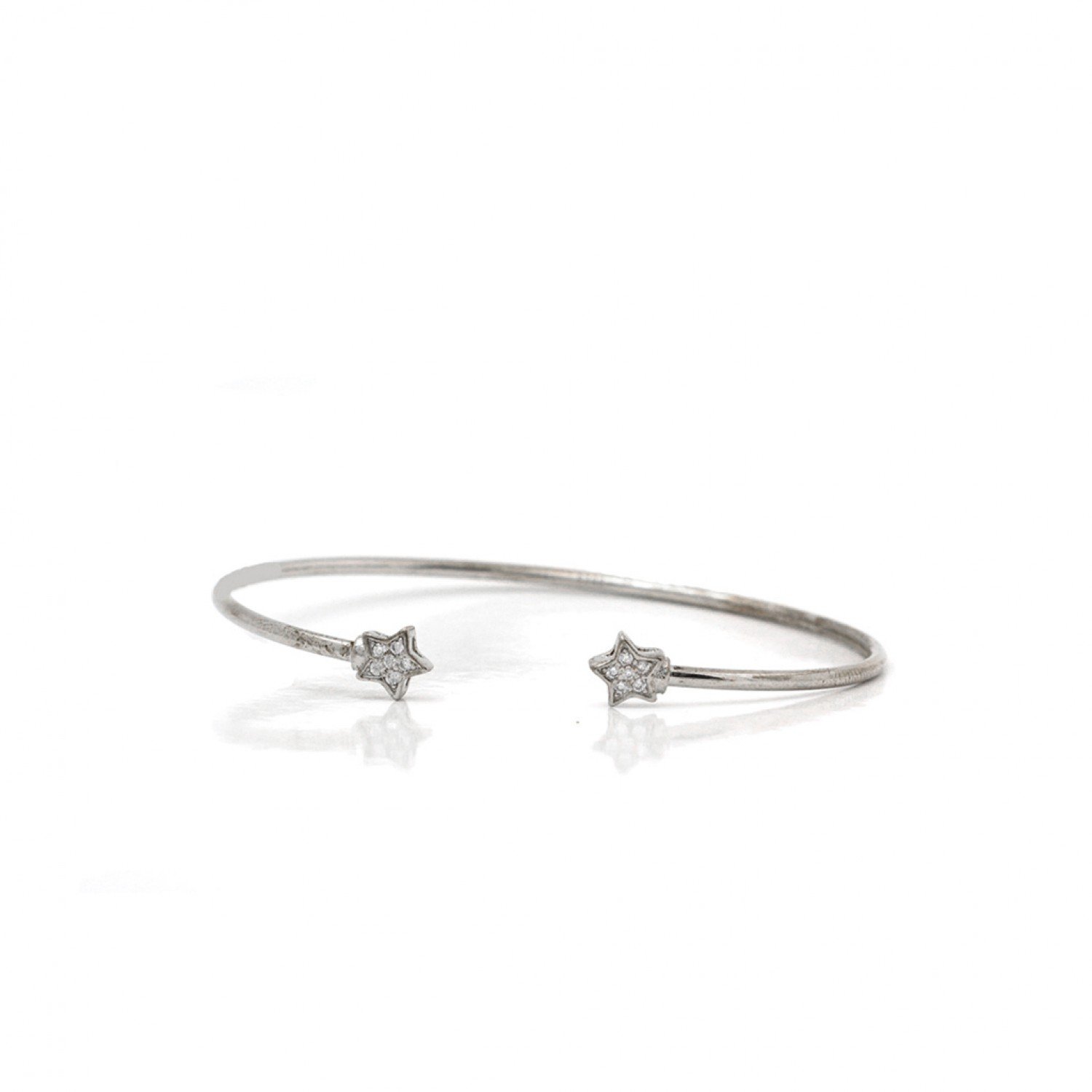 Silver Duo Star Flexible Bracelet Silver Duo Star Flexible Bracelet
