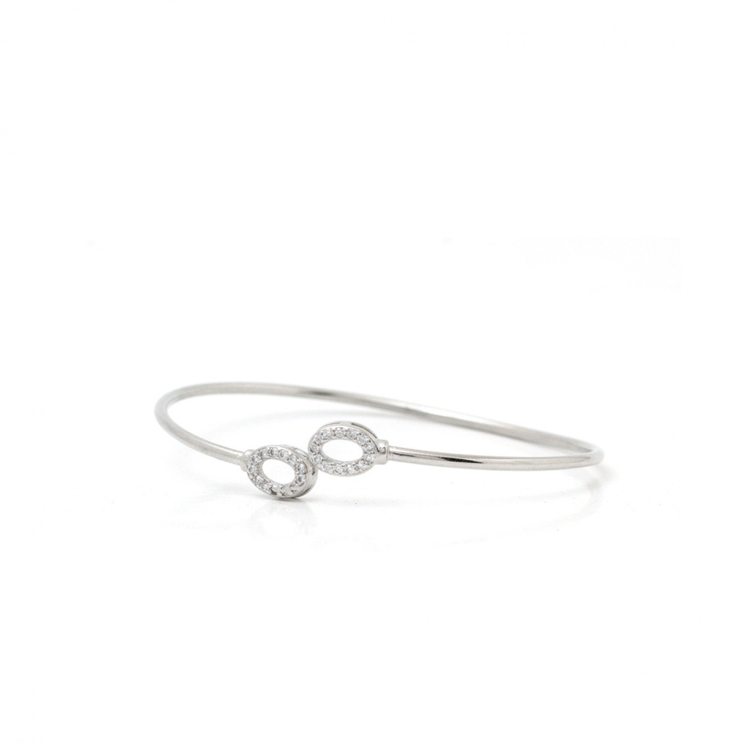 Silver Duo Oval Flexible Bracelet Silver Duo Oval Flexible Bracelet