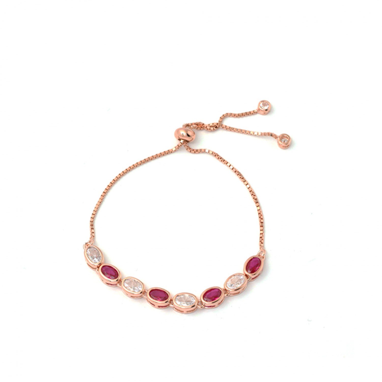 Rose Gold Mystic Oval Chain Bracelet