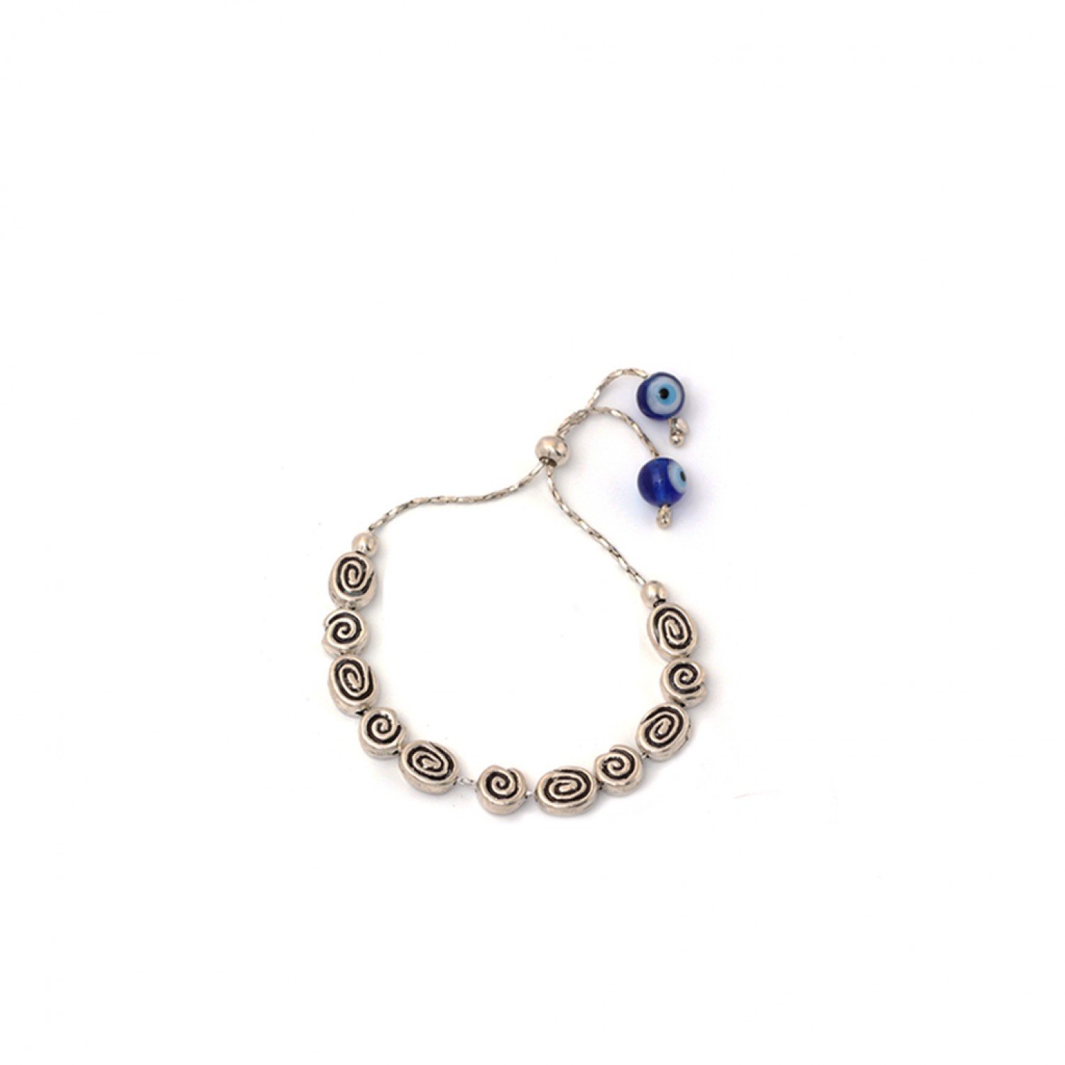 Silver Oxidised Beauteous Differently Evil Eye Bracelet Silver Oxidised Beauteous Differently Evil Eye Bracelet
