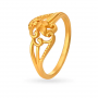 Charming Gold Floral Ring