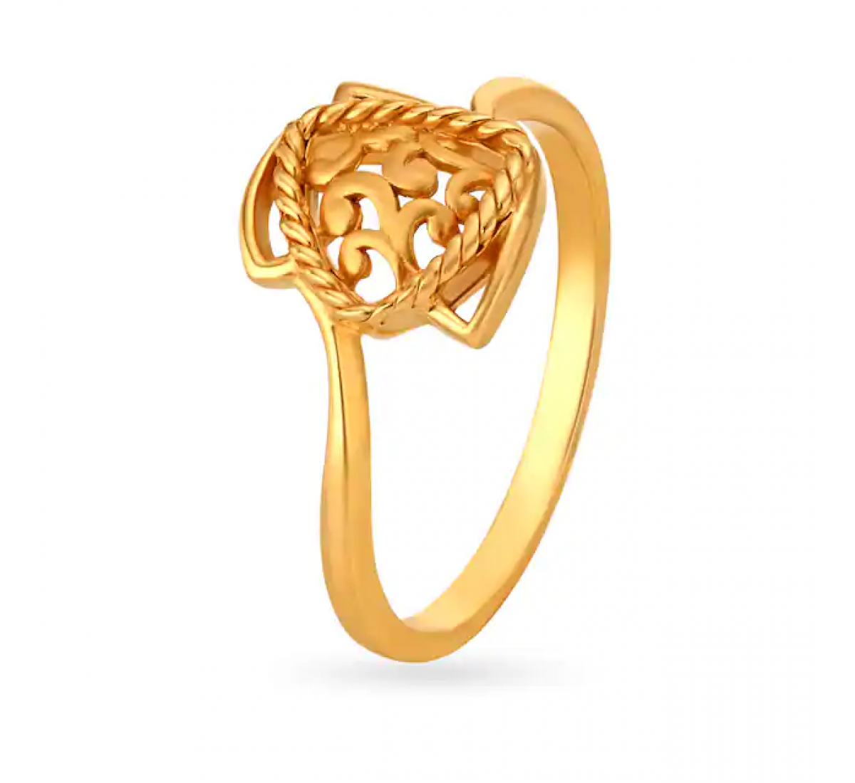 Artistic Gold Triangular Ring
