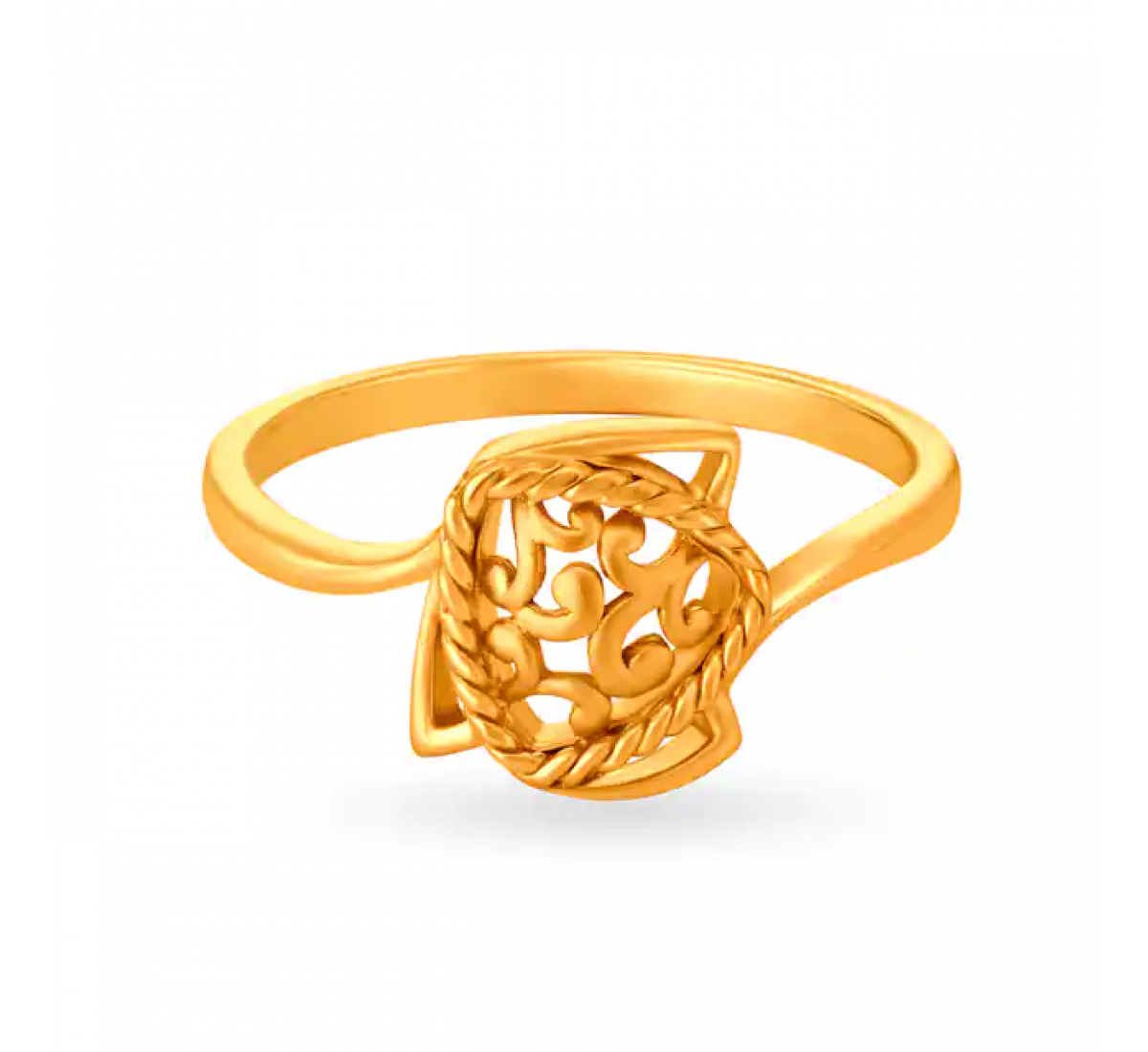 Artistic Gold Triangular Ring