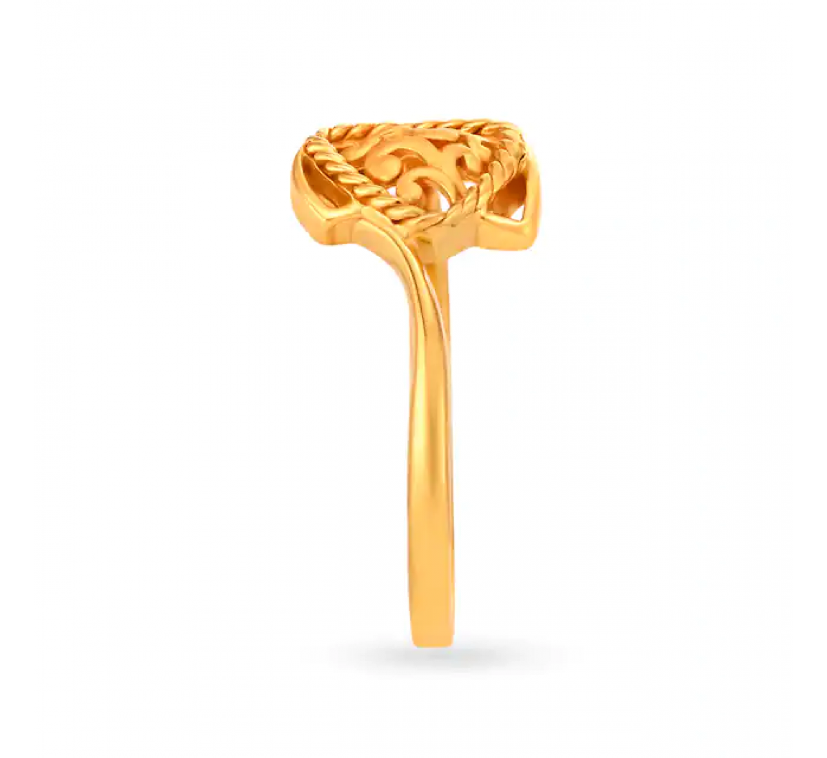 Artistic Gold Triangular Ring
