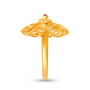Overlapping Gold Leaves Ring