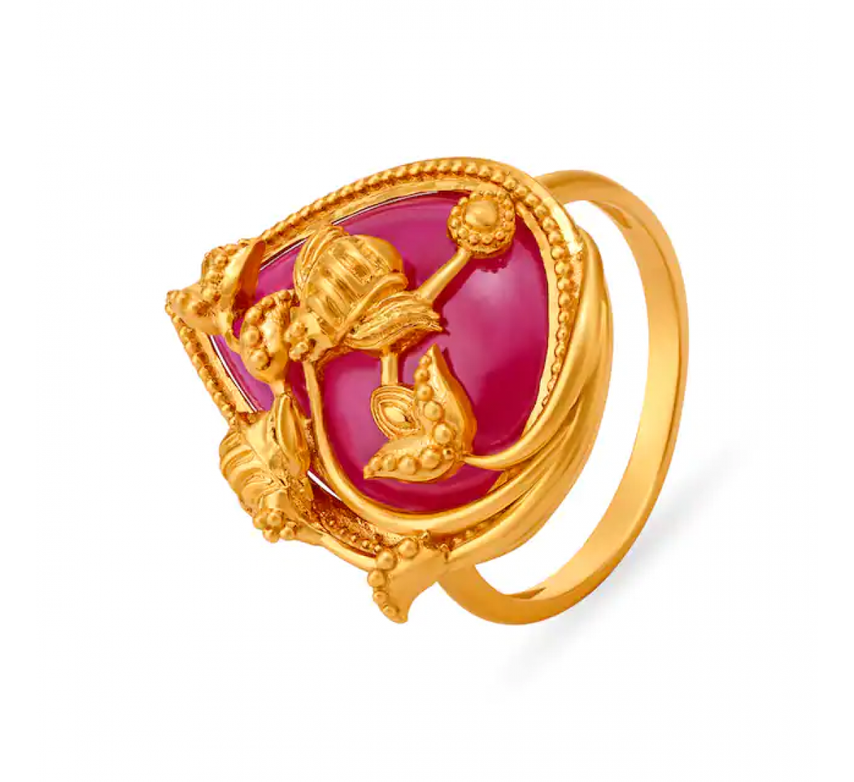 Alluring Teardrop Gold Ring