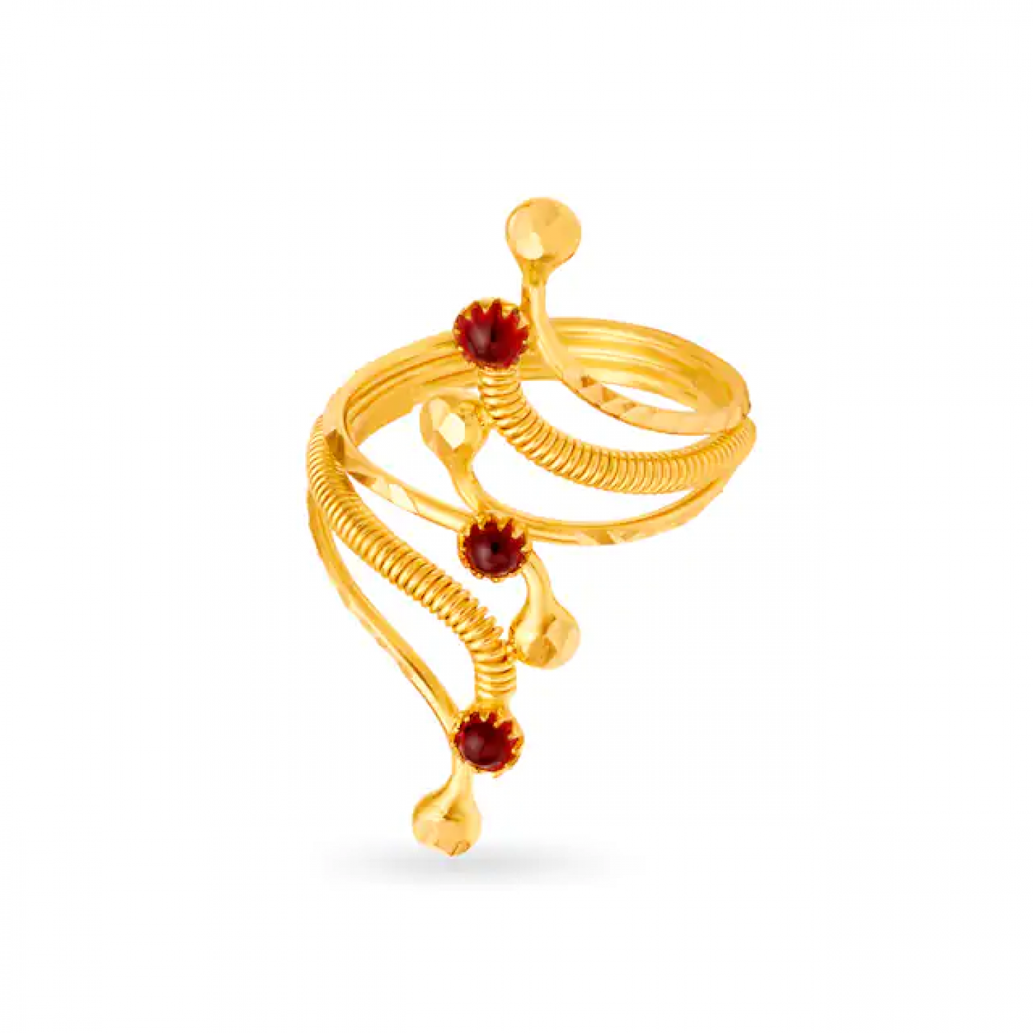 Classy Gold Spiral Ring