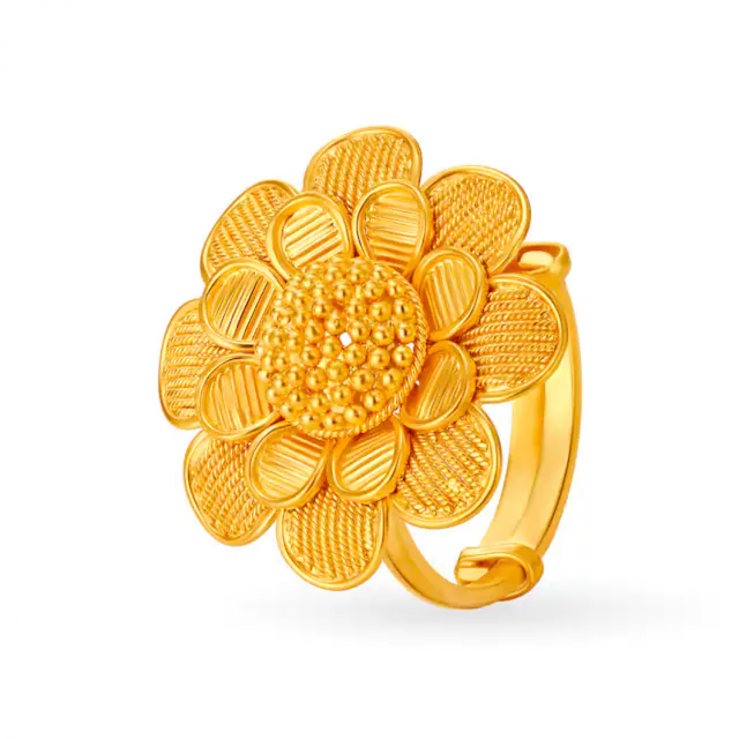 Floral Gold Cocktail Gold Ring