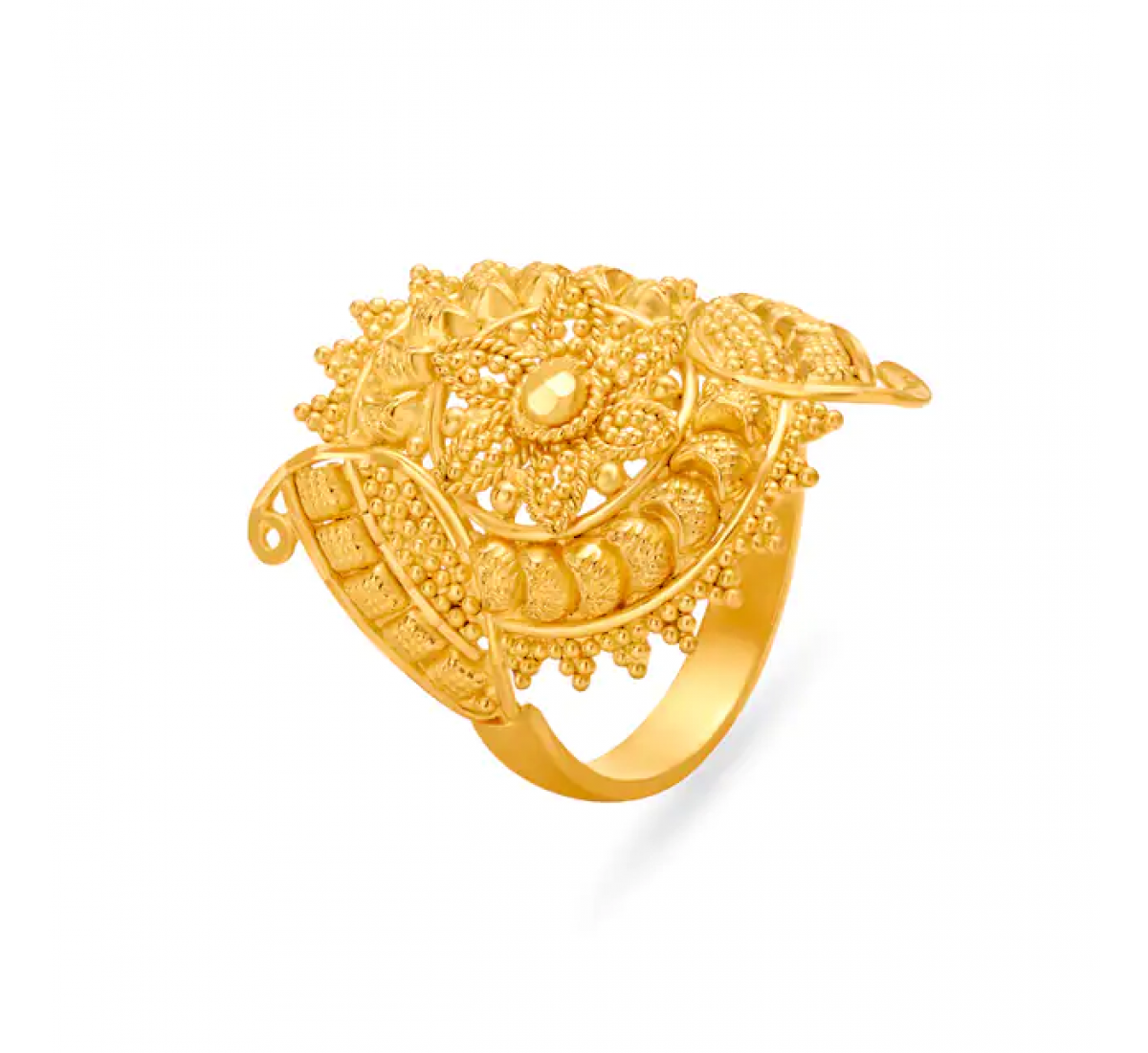 Floral Filigree Gold Ring