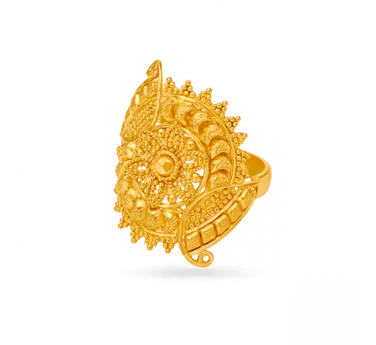Floral Filigree Gold Ring