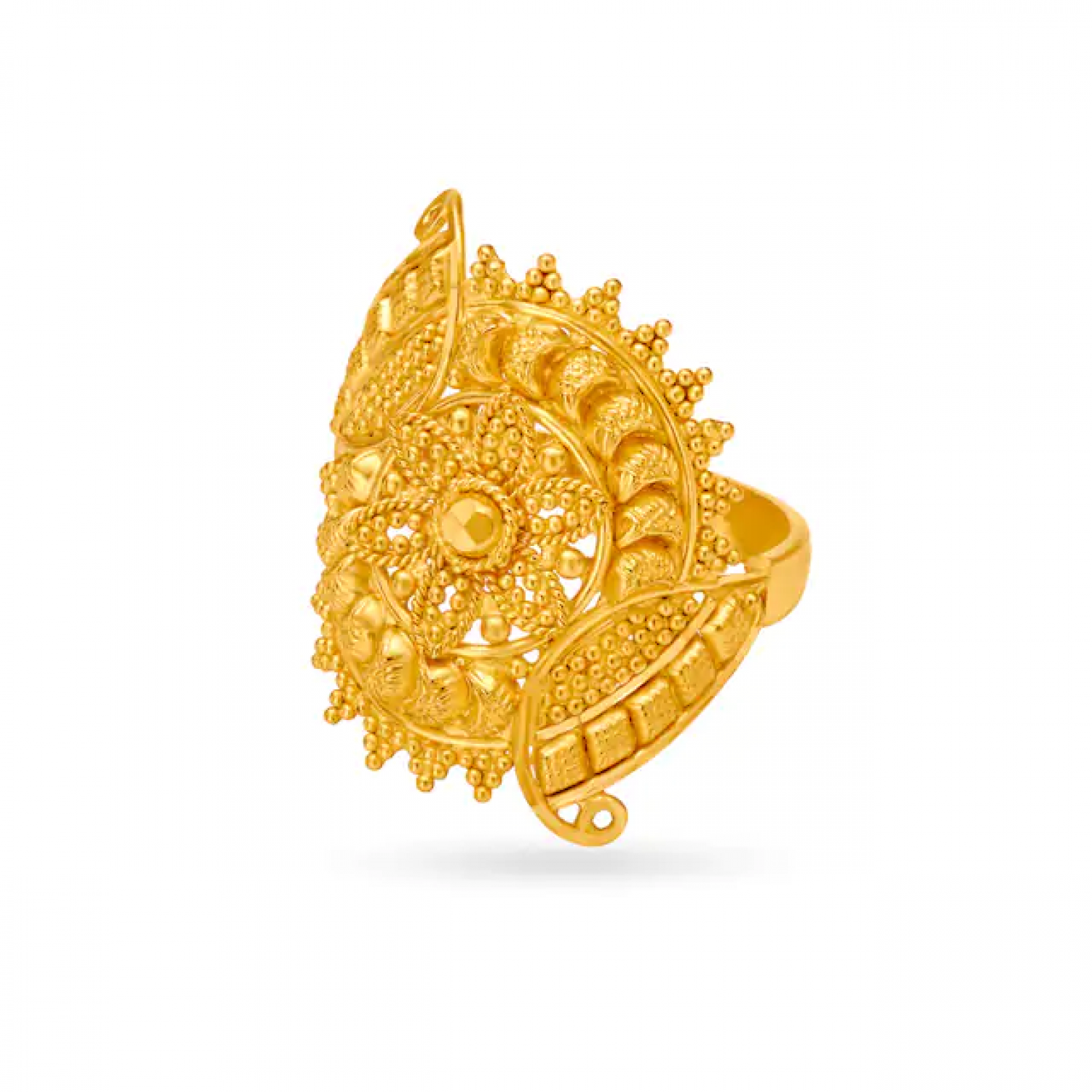 Floral Filigree Gold Ring