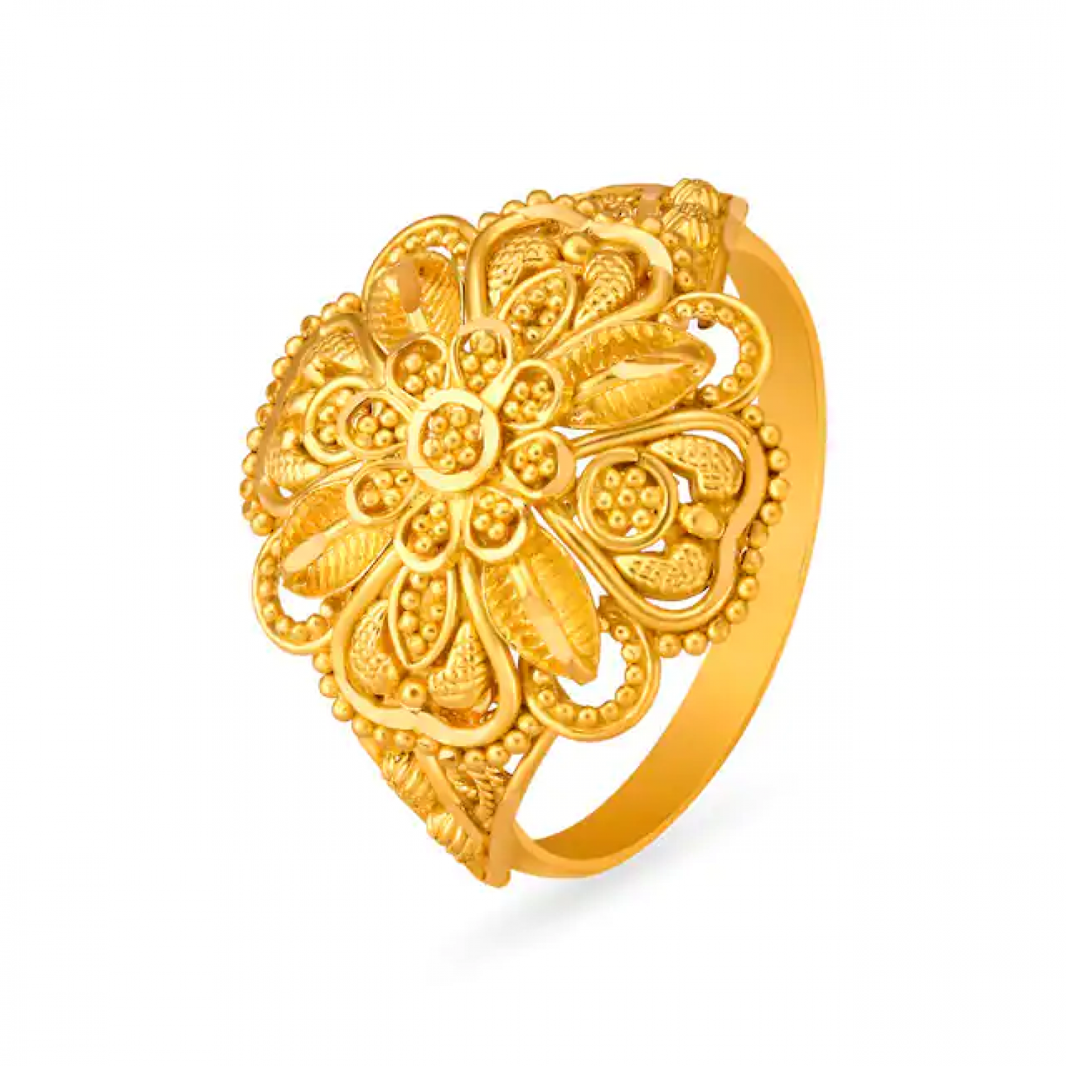 Rawa Floral Pattern Gold Ring