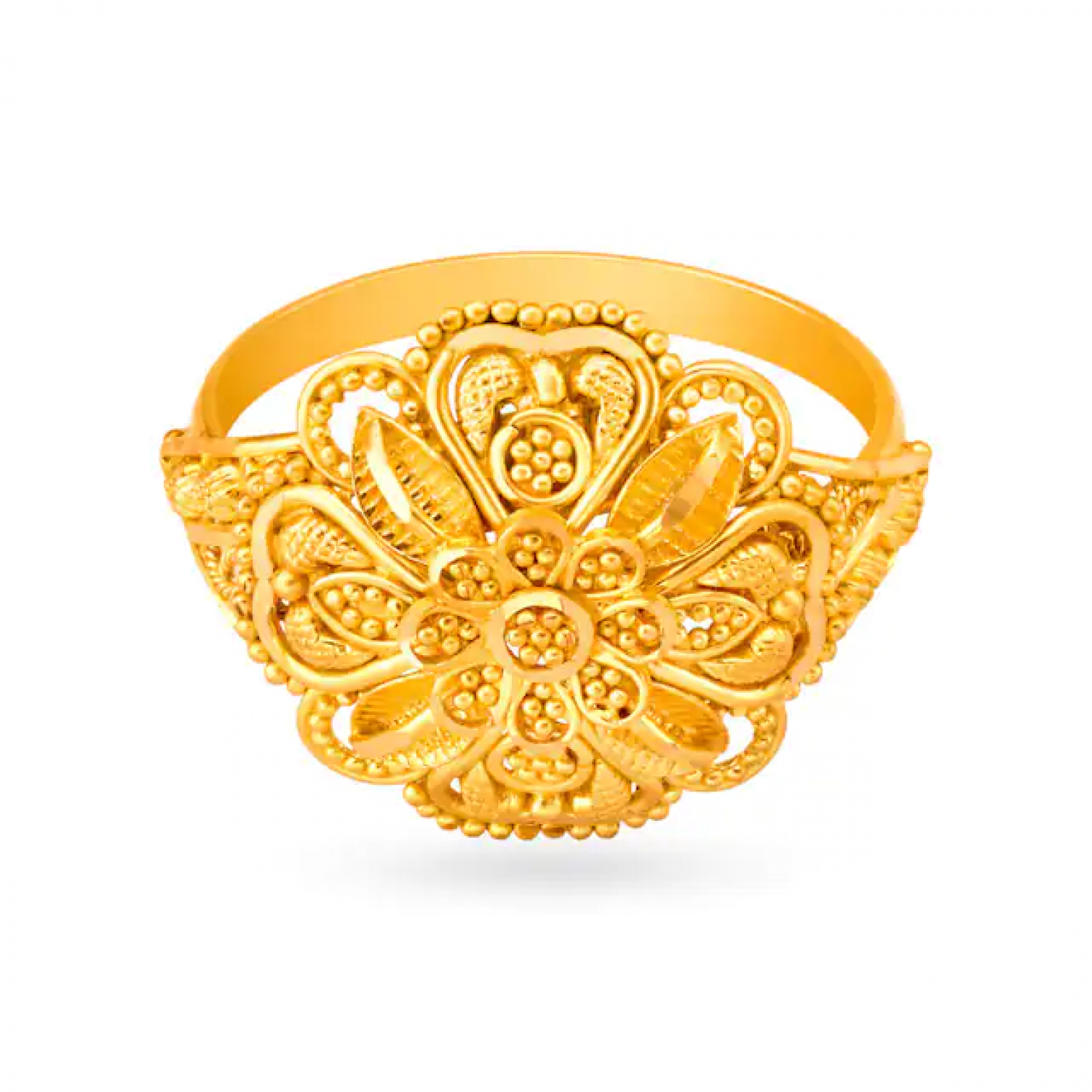 Rawa Floral Pattern Gold Ring