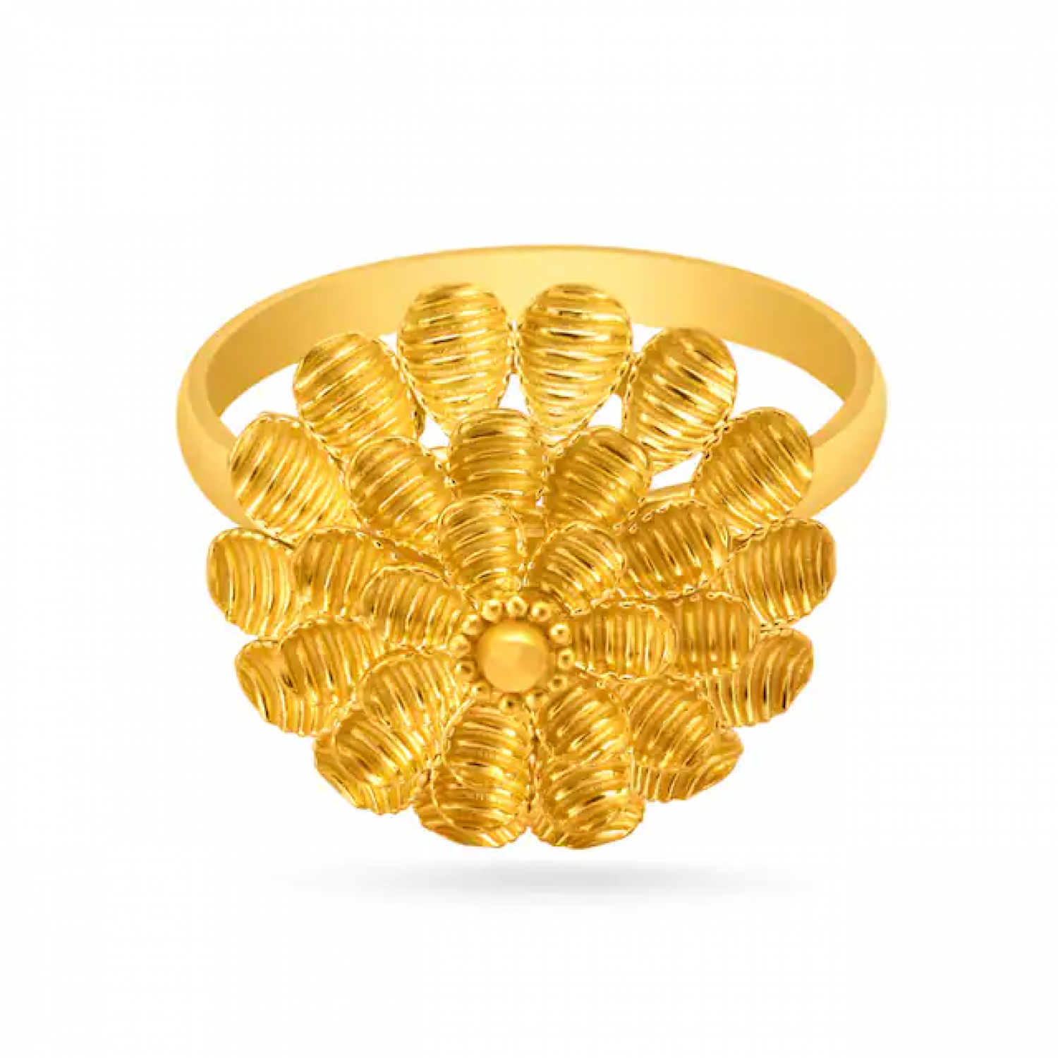 Hypnotic Gold Flower Ring