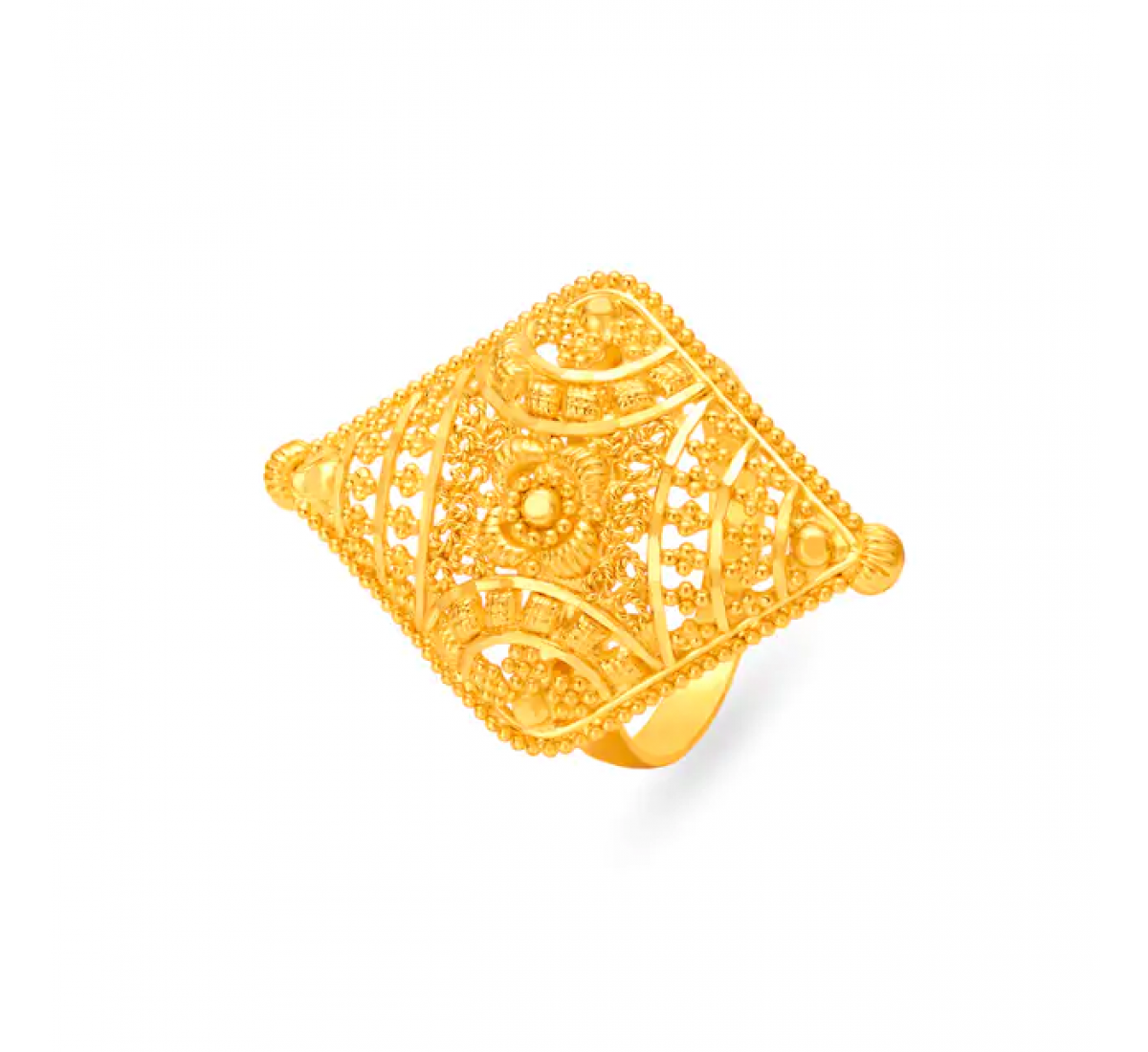Geometric Shape Gold Ring