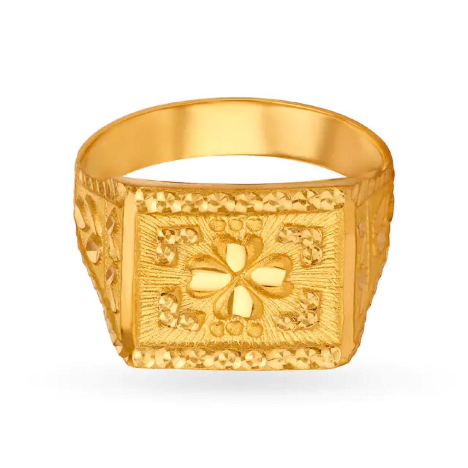 Bold Floral Gold Ring