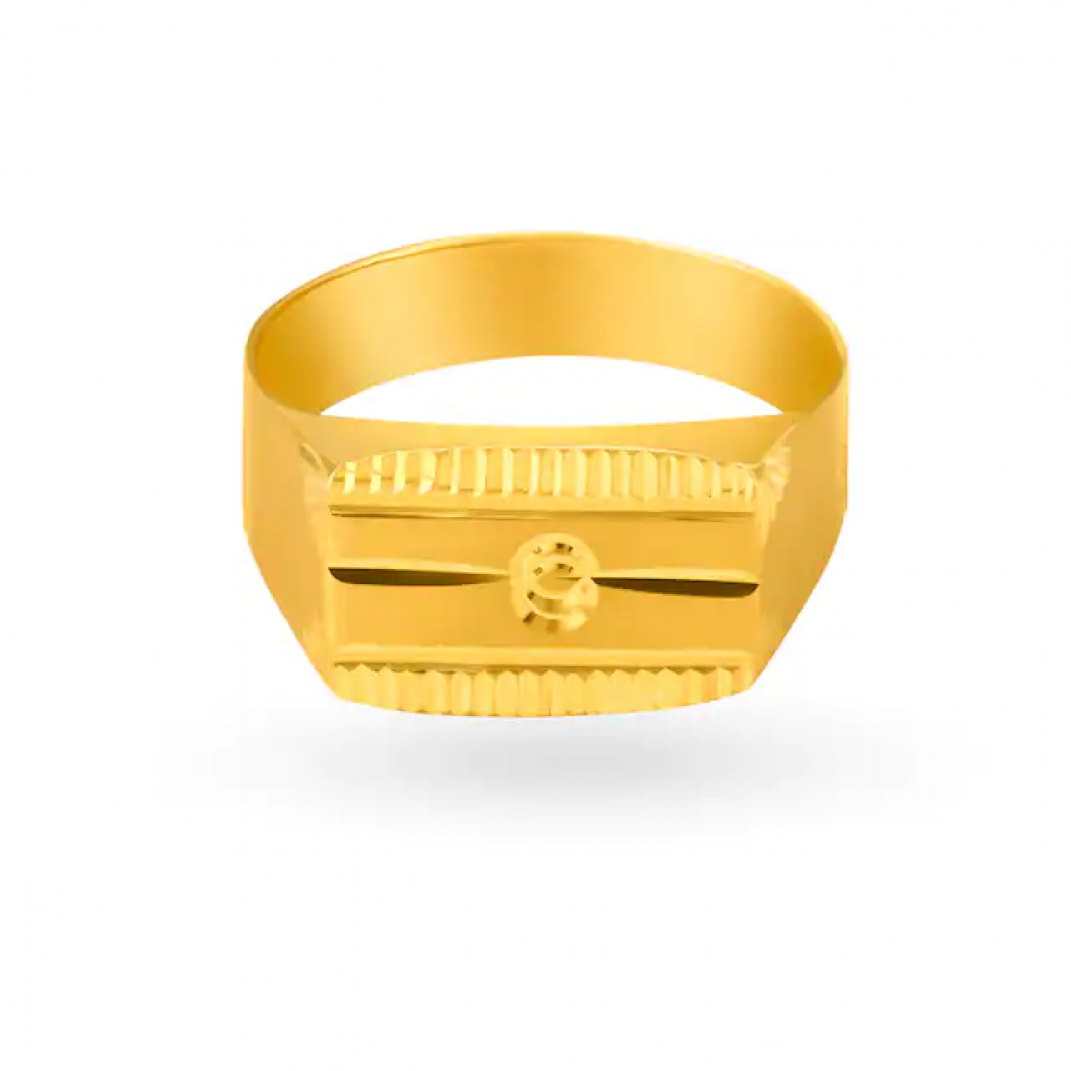 Geometric Gold Embossed Ring