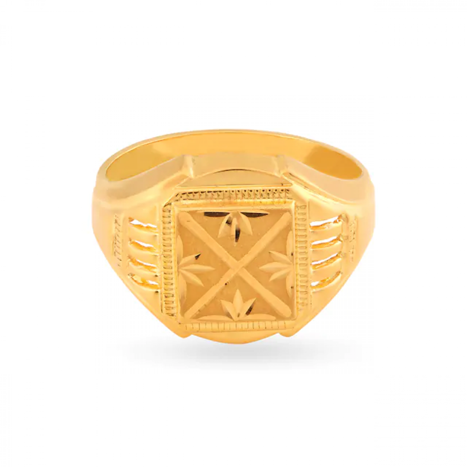 Stately Gold Floral Ring