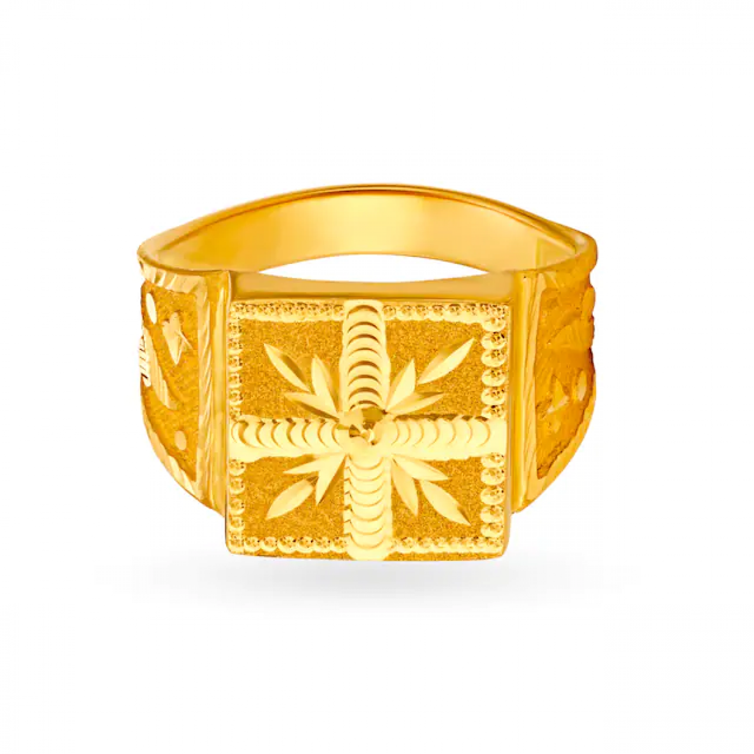 Geometric Oasis Gold Ring