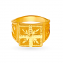 Geometric Oasis Gold Ring