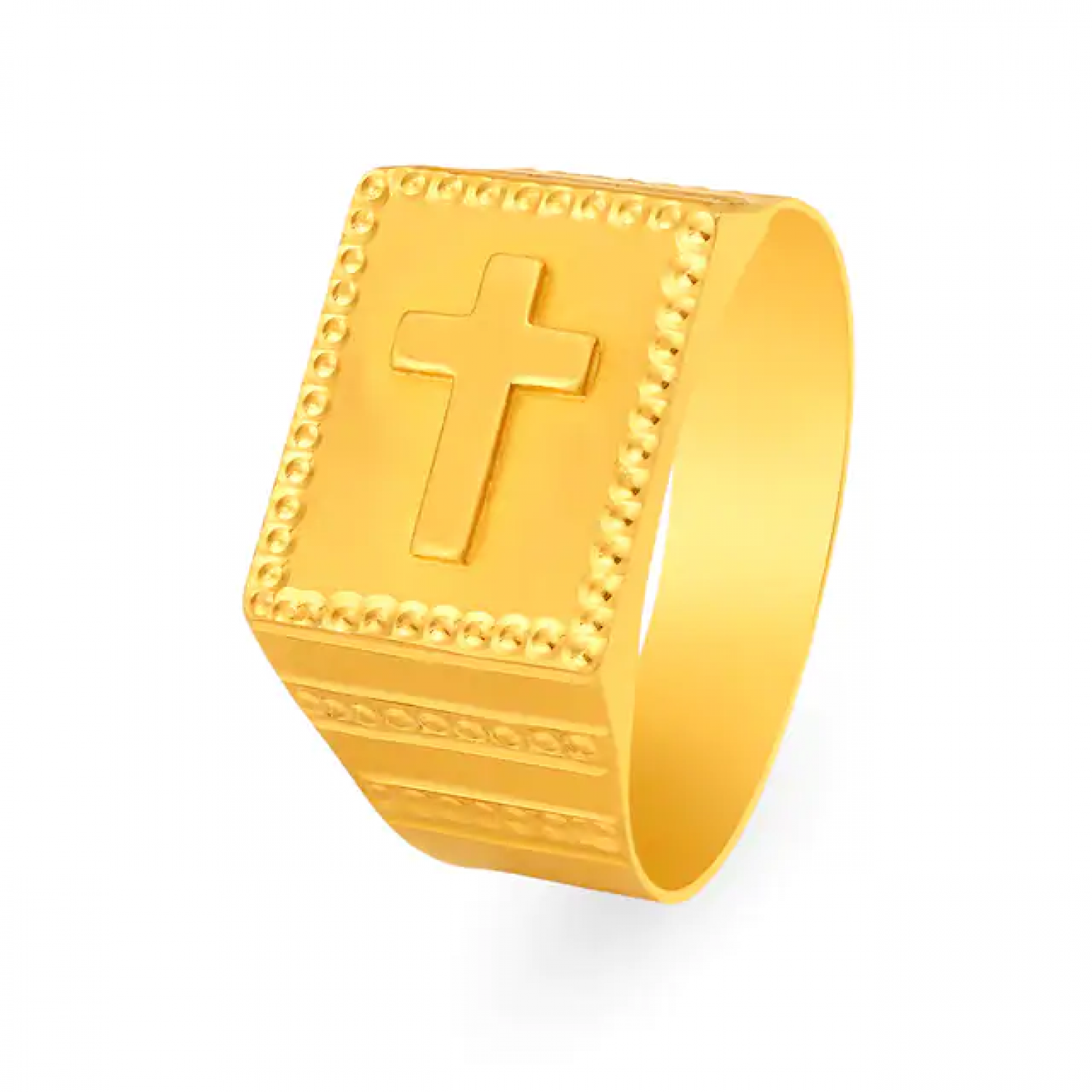 Graceful Gold Cross Ring