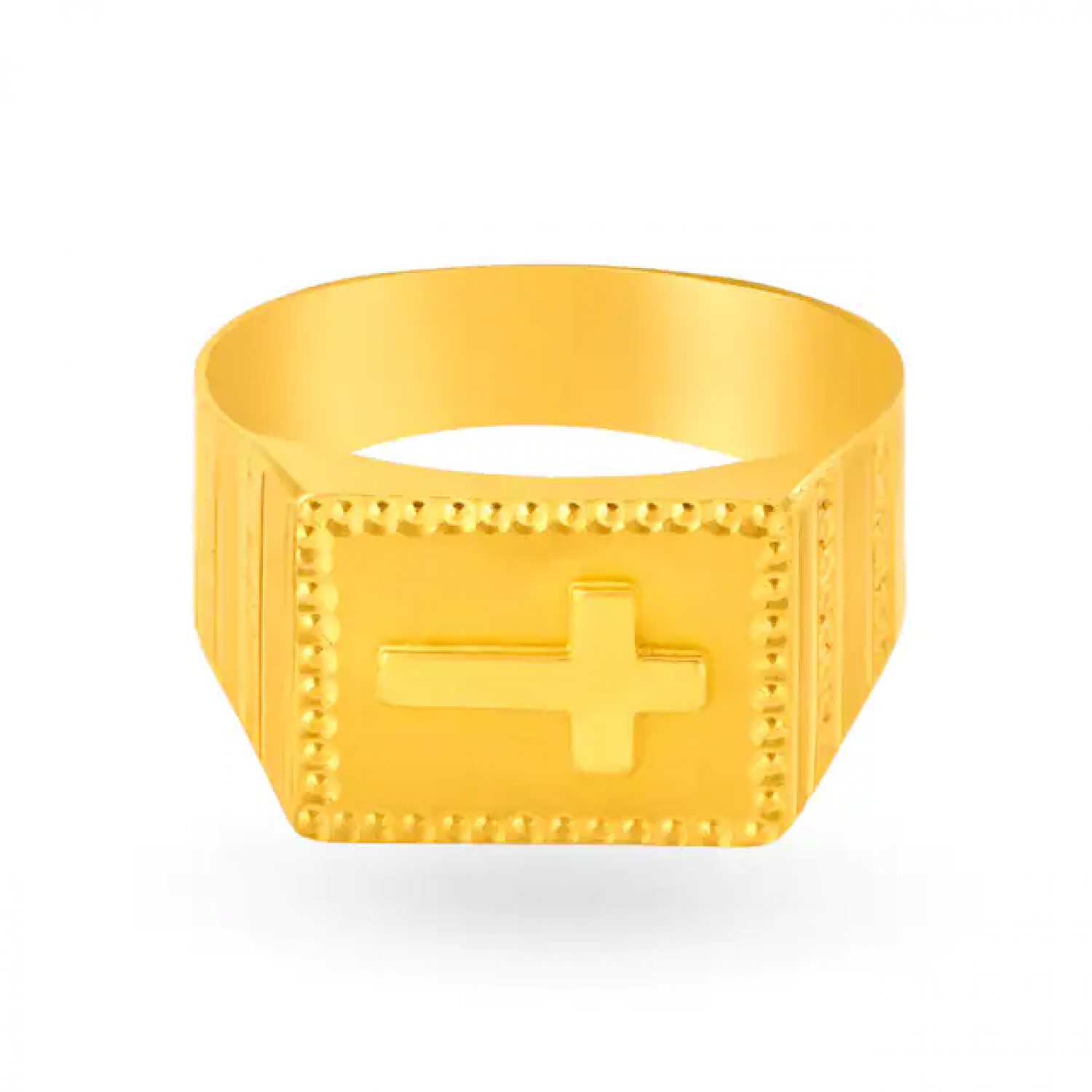 Graceful Gold Cross Ring