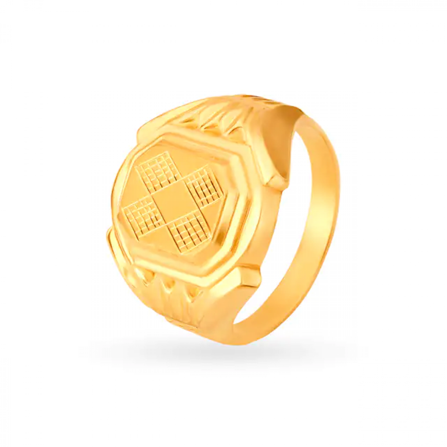 Intriguing Gold Octagonal Ring