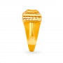 Illusionistic Gold Square Ring