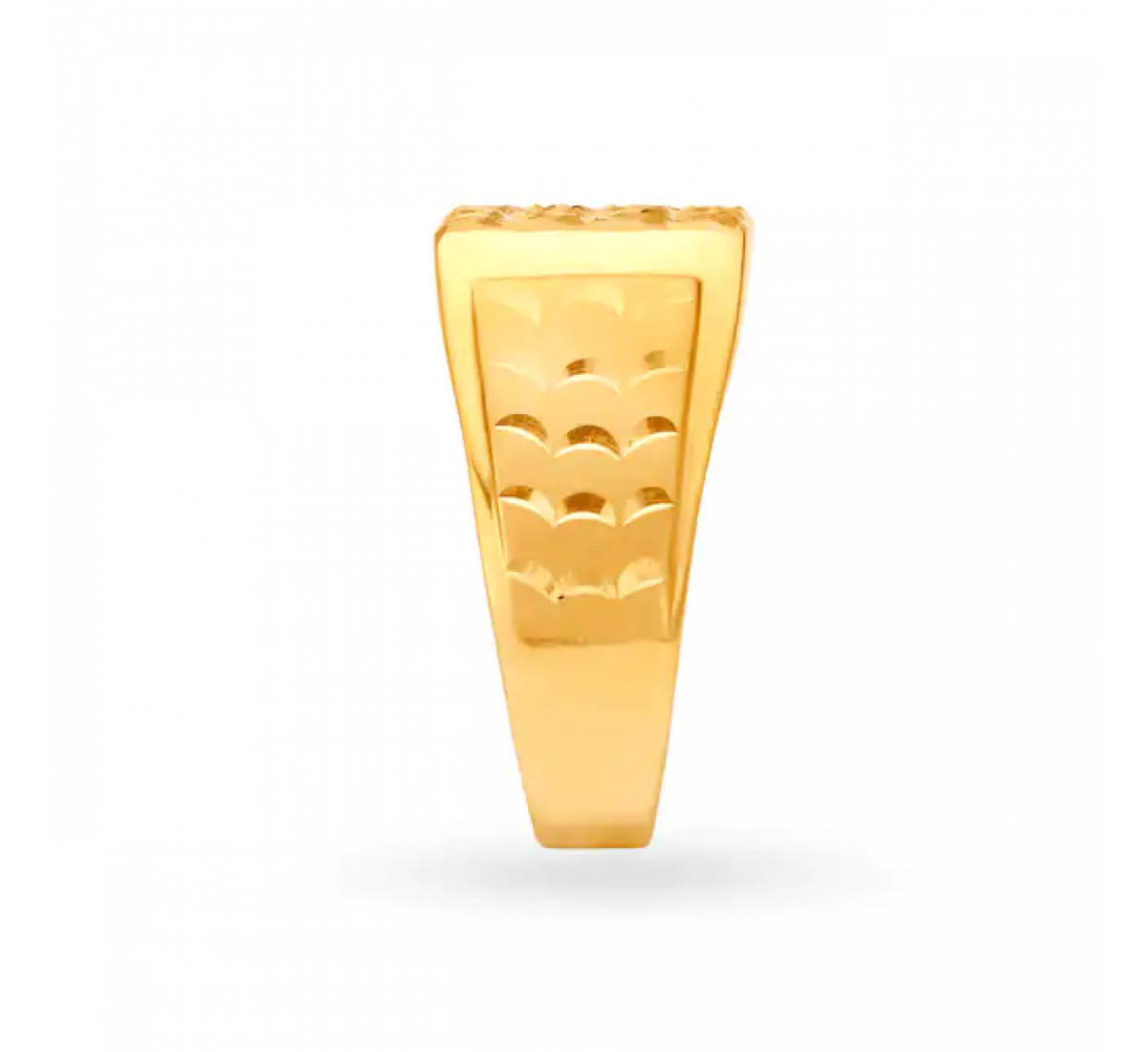 Leon Gold Textured Square Ring