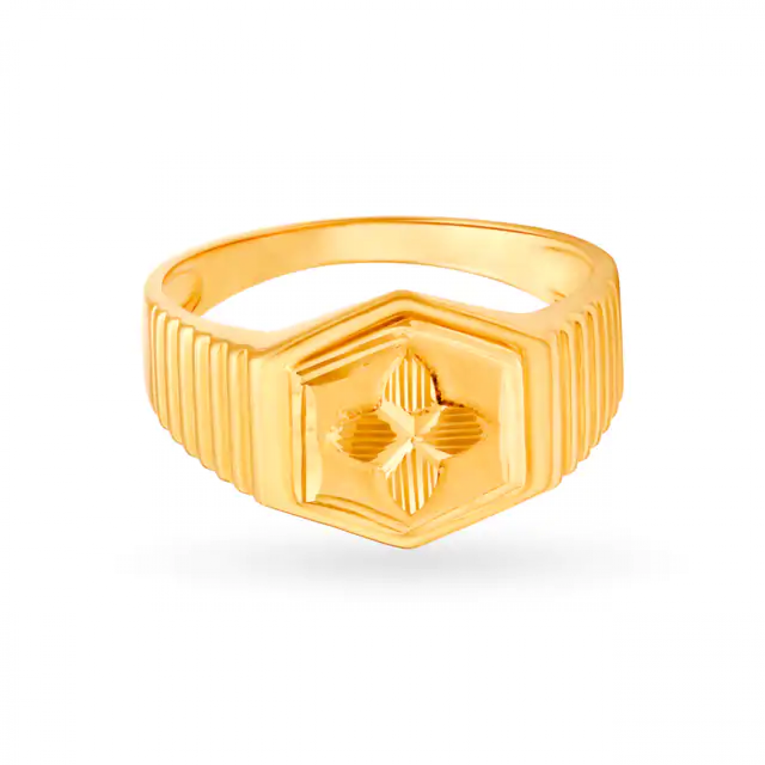 Dashing Gold Geometric Ring