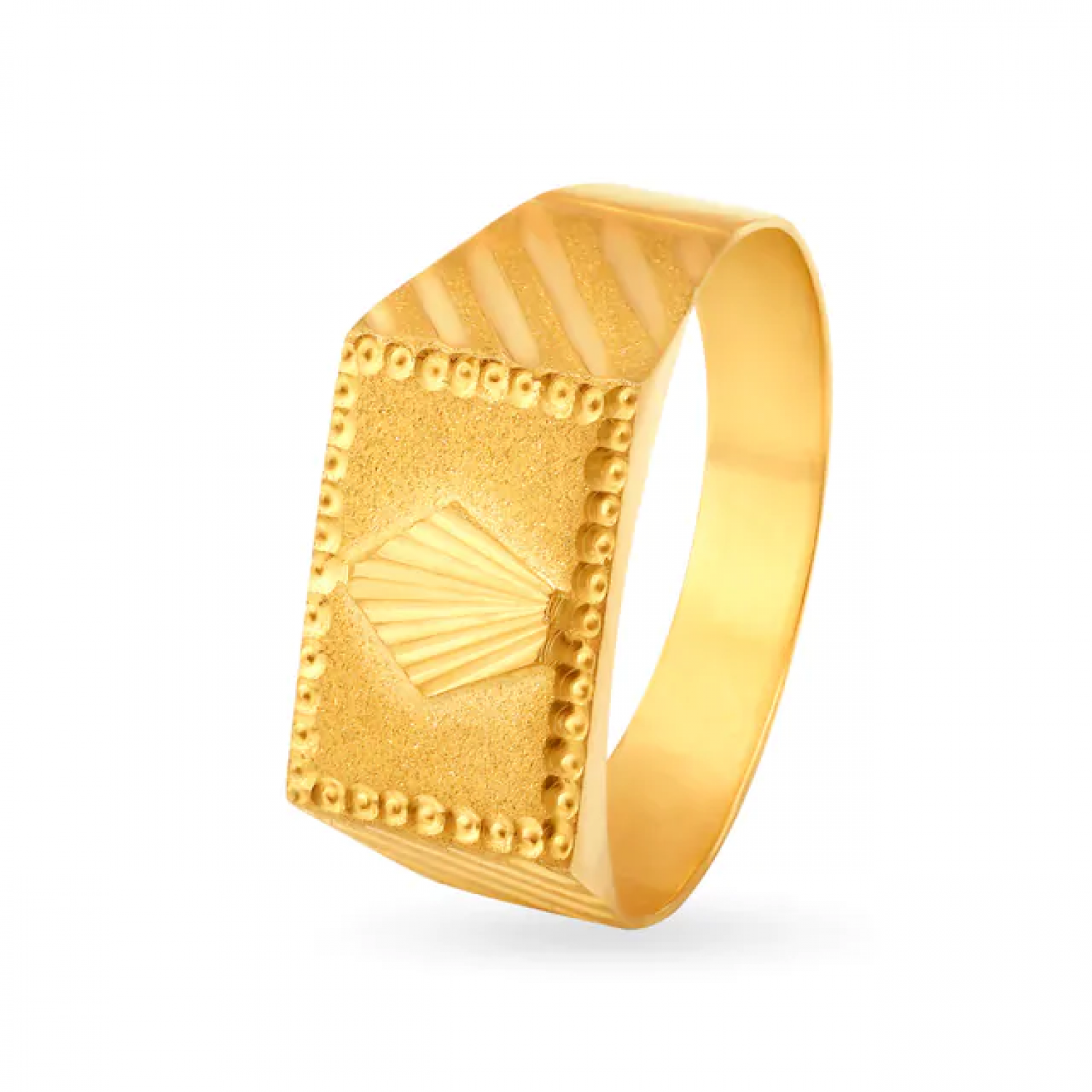 Textured Square Gold Ring