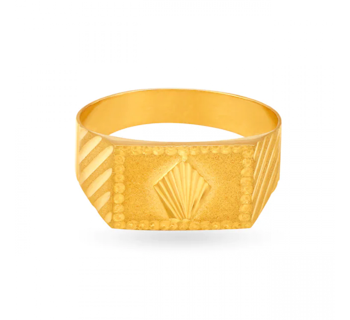 Textured Square Gold Ring