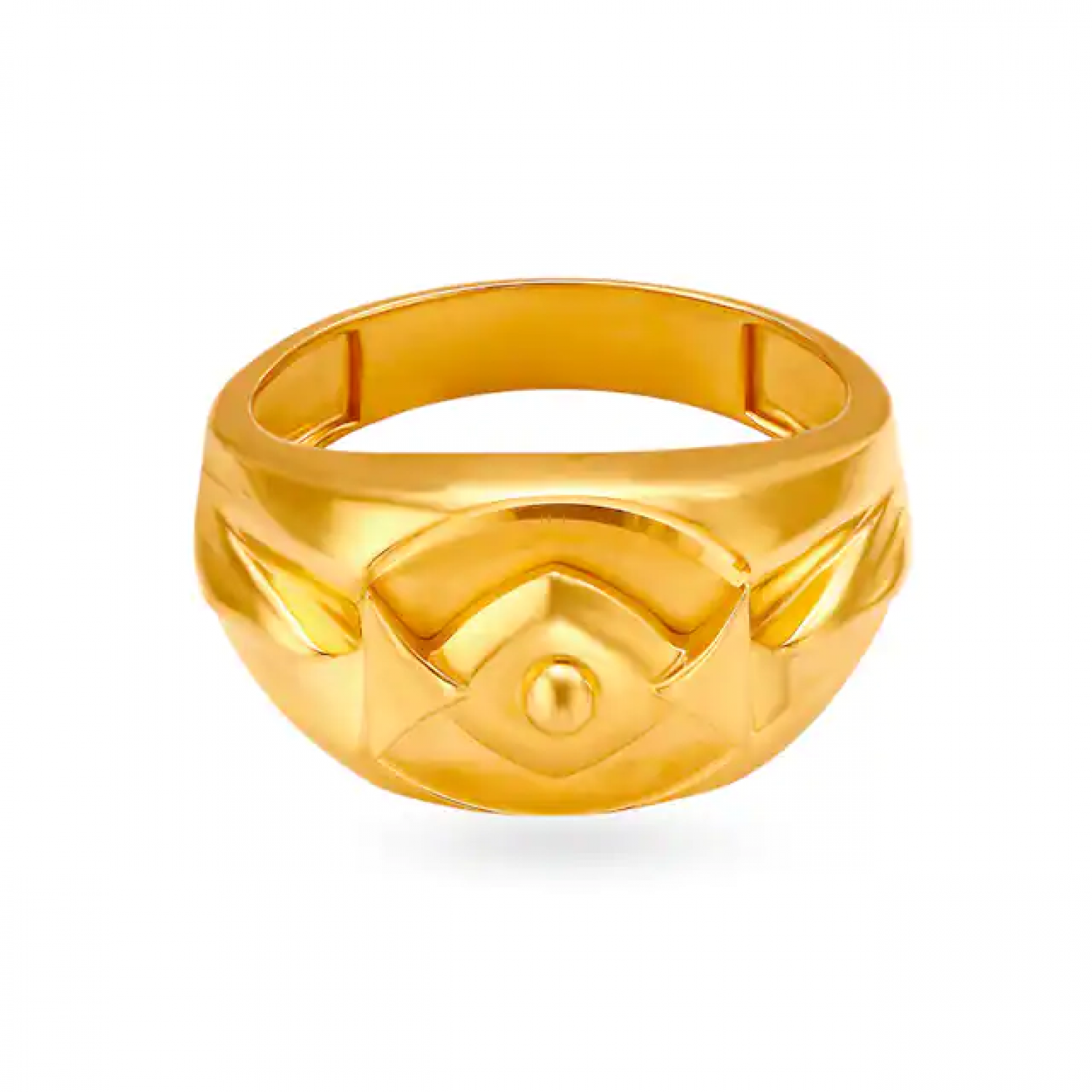 Surreal Engraved Gold Ring