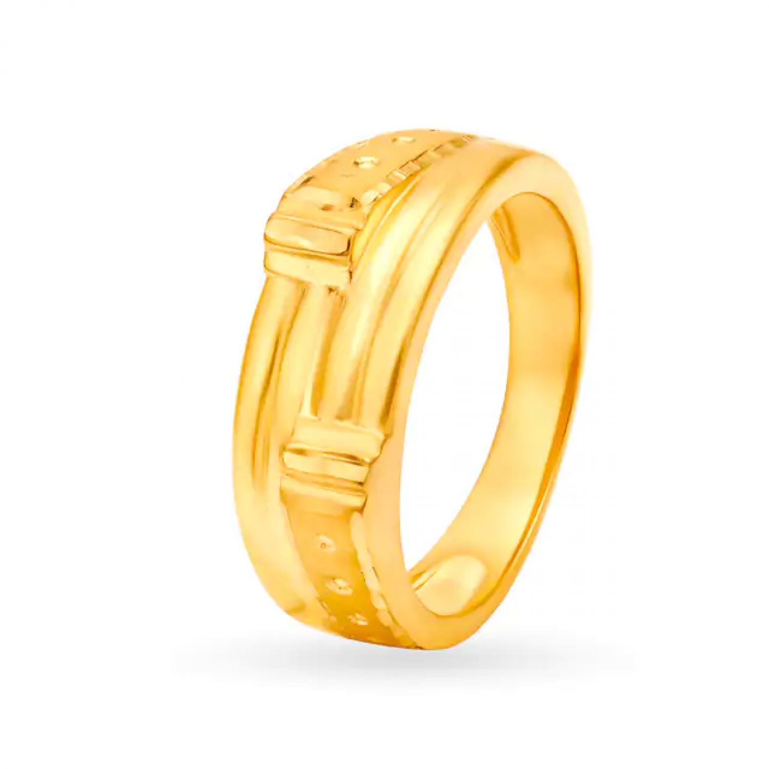 Bold Gold Geometric Ring