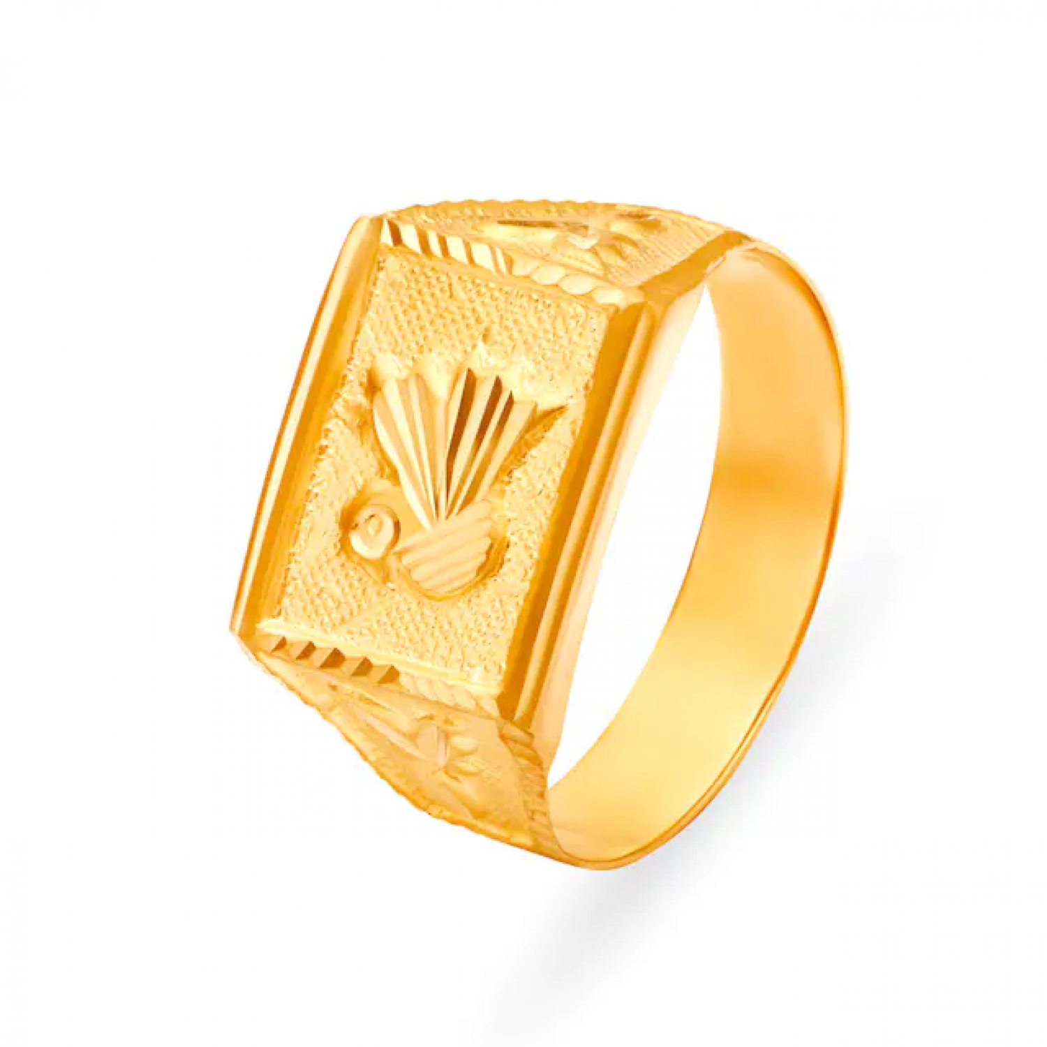 Opulent Gold Etched Ring
