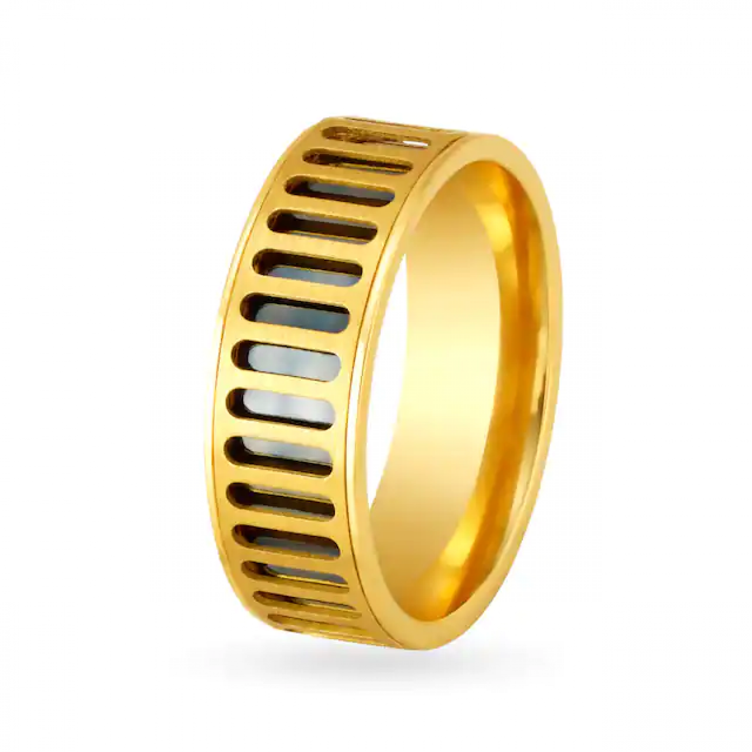 Geometric Spiral Gold Ring