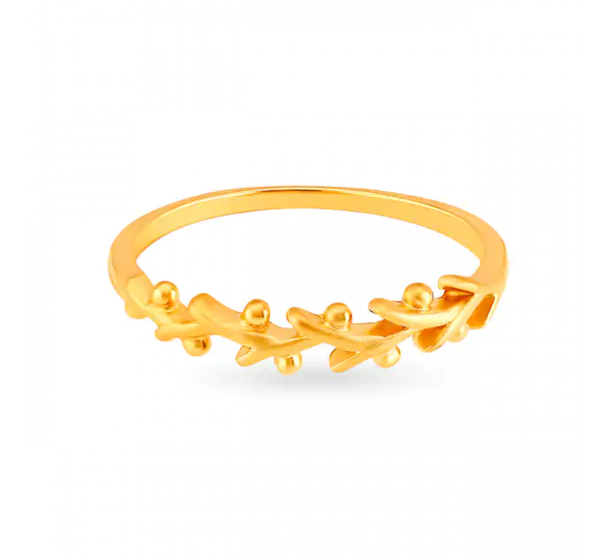Henry Leaf Pattern Gold Ring